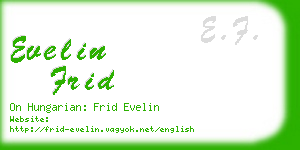 evelin frid business card